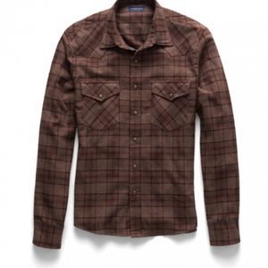 Proper cloth snap  button down flannel shirt XL
